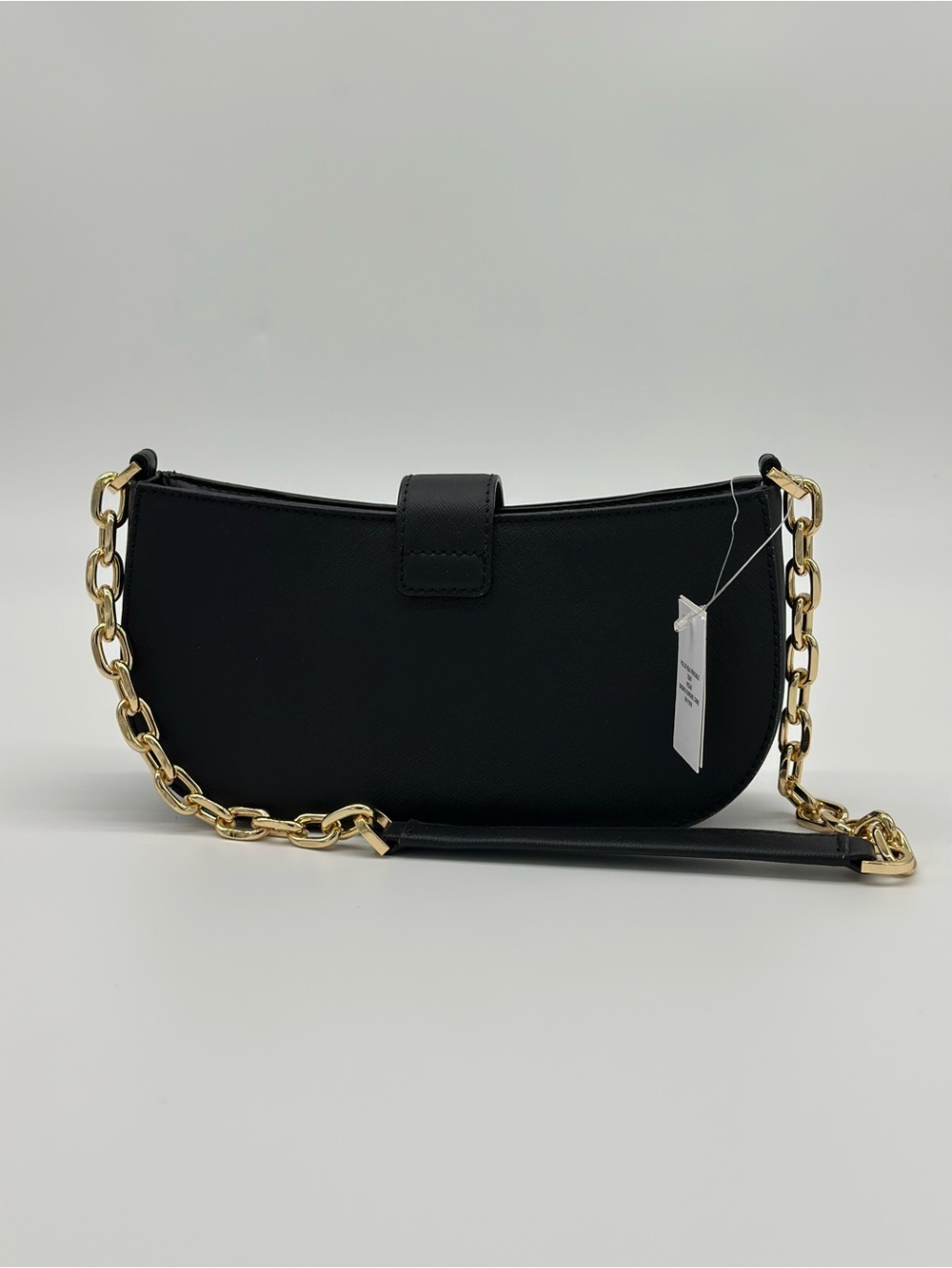 Michael Kors Black & White Animal-Print Chain Crossbody - Picture 4 of 8